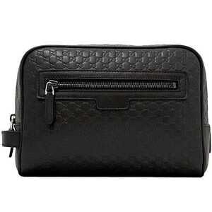 Gucci Shoulder Bag Brown Guccissima Clutch Handle Zipper GG All over Embossed
